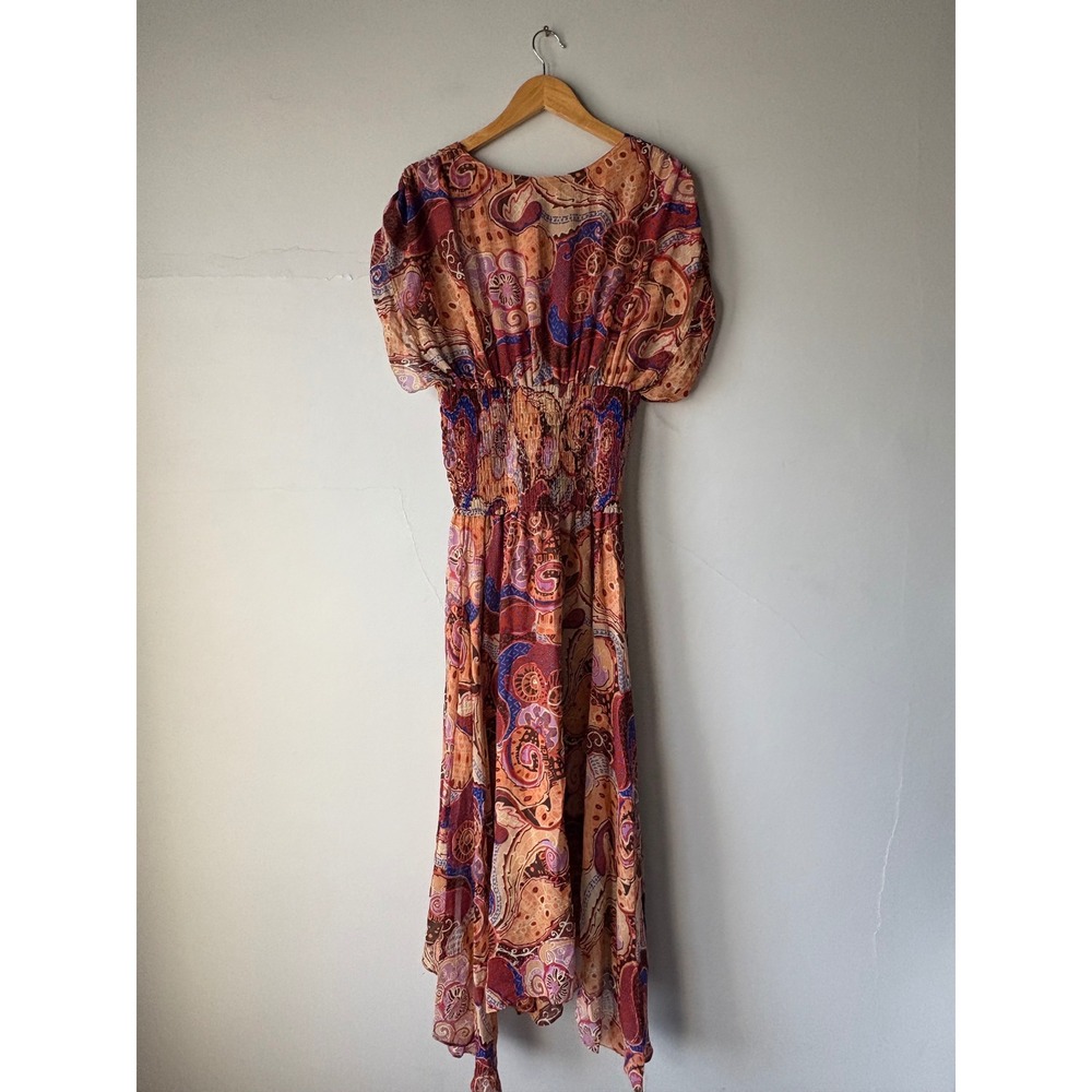 NWT A.L.C. Lucia Paisley Terracotta Midi Maxi Dress Size 8 - Picture 7 of 7